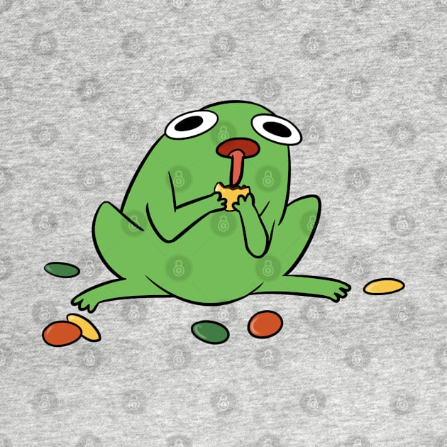 Froggie eating M&M's by Nucifen